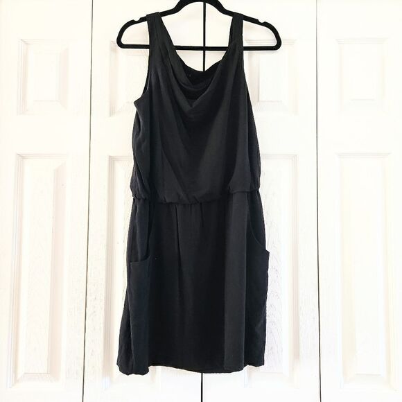 Theory Jaylyn Black Sleeveless Pocketed Blouson Minidress, US 8 - Picture 1 of 4